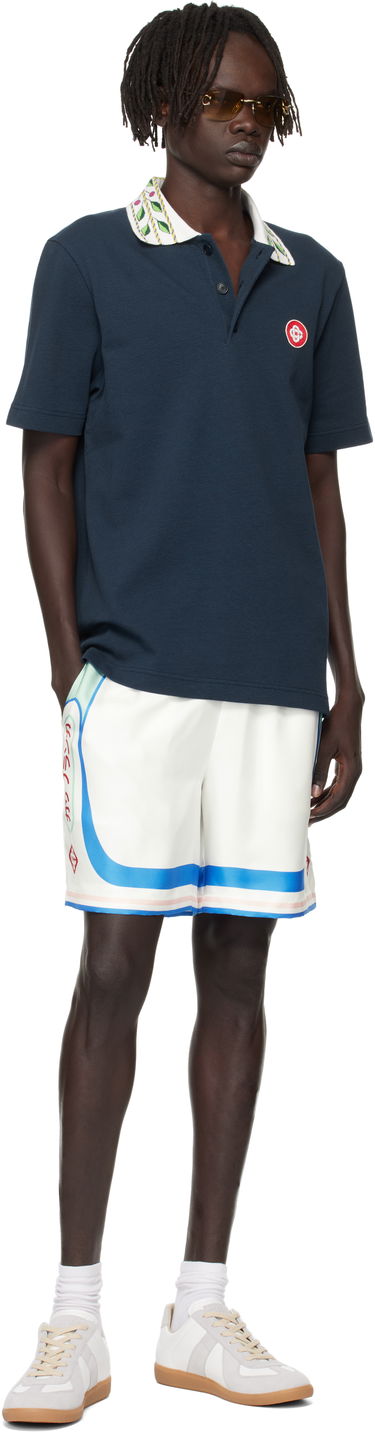 Къси панталони Casablanca Casablanca Fuji Dream Silk Shorts Бяло | MPF25-TR-012-04, 3