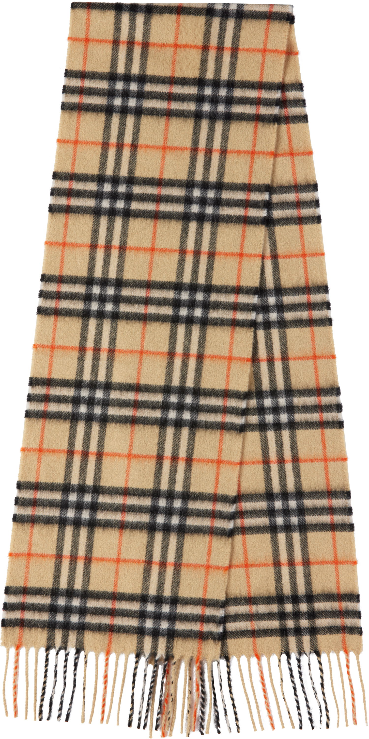 Шал Burberry Kids' Checked Cashmere Scarf Бежово | 8089369, 0