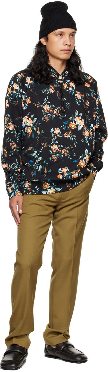 Суитчър Erdem Erdem Floral Print Christian Hoodie Черно | MF22_516MKFSW, 3