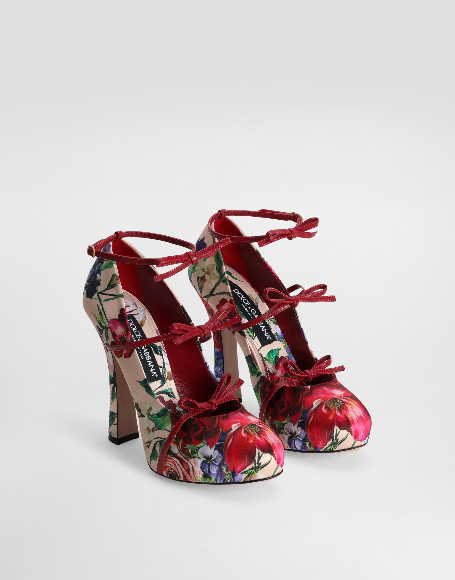 Аксесоари Dolce & Gabbana Dolce & Gabbana Floral Print Satin Slingback Pumps Многоцветен | CD1944A9Q72H25PR, 1