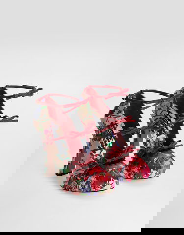 Аксесоари Dolce & Gabbana Dolce & Gabbana Floral Print Satin Slingback Pumps Многоцветен | CD1944A9Q72H25PR, 1