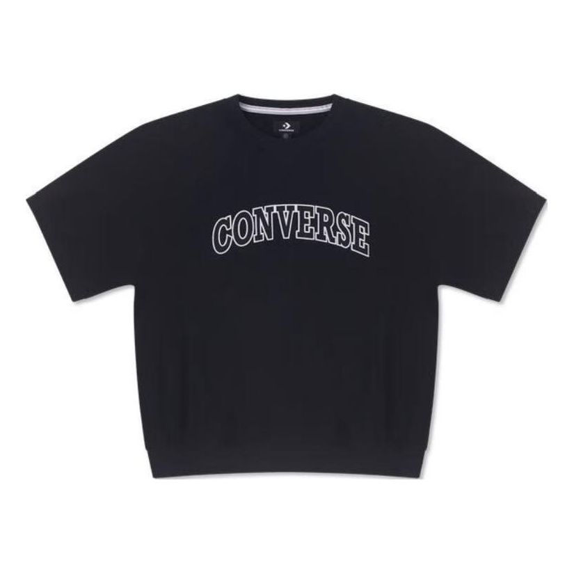 Суитчър Converse Retro Chuck Crew Neck T-Shirt Черно | 10026428-A01