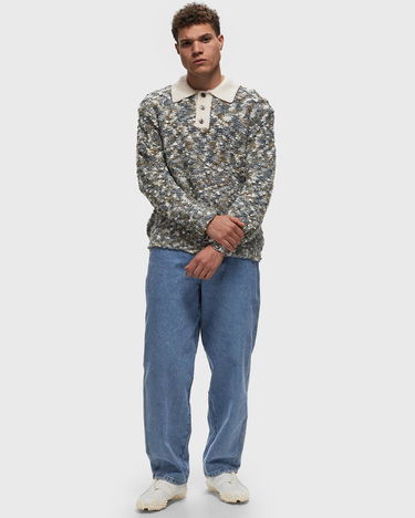 Пуловер OBEY Multicolored Knit Polo Sweater Синьо | 151000096-GYM, 1