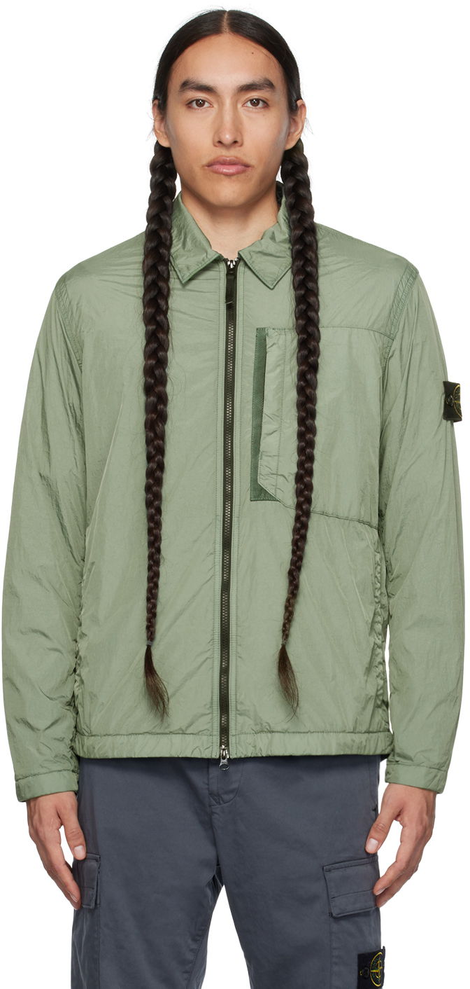 Яке Stone Island Crinkled Зелено | 791510723, 0