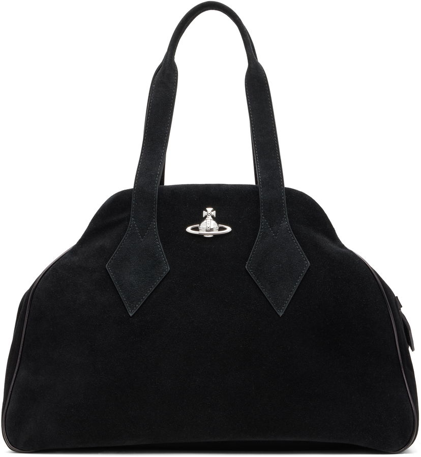Голяма пазарска чанта Vivienne Westwood Suede Yasmine Large Tote Черно | 4701000GW-L007E-
