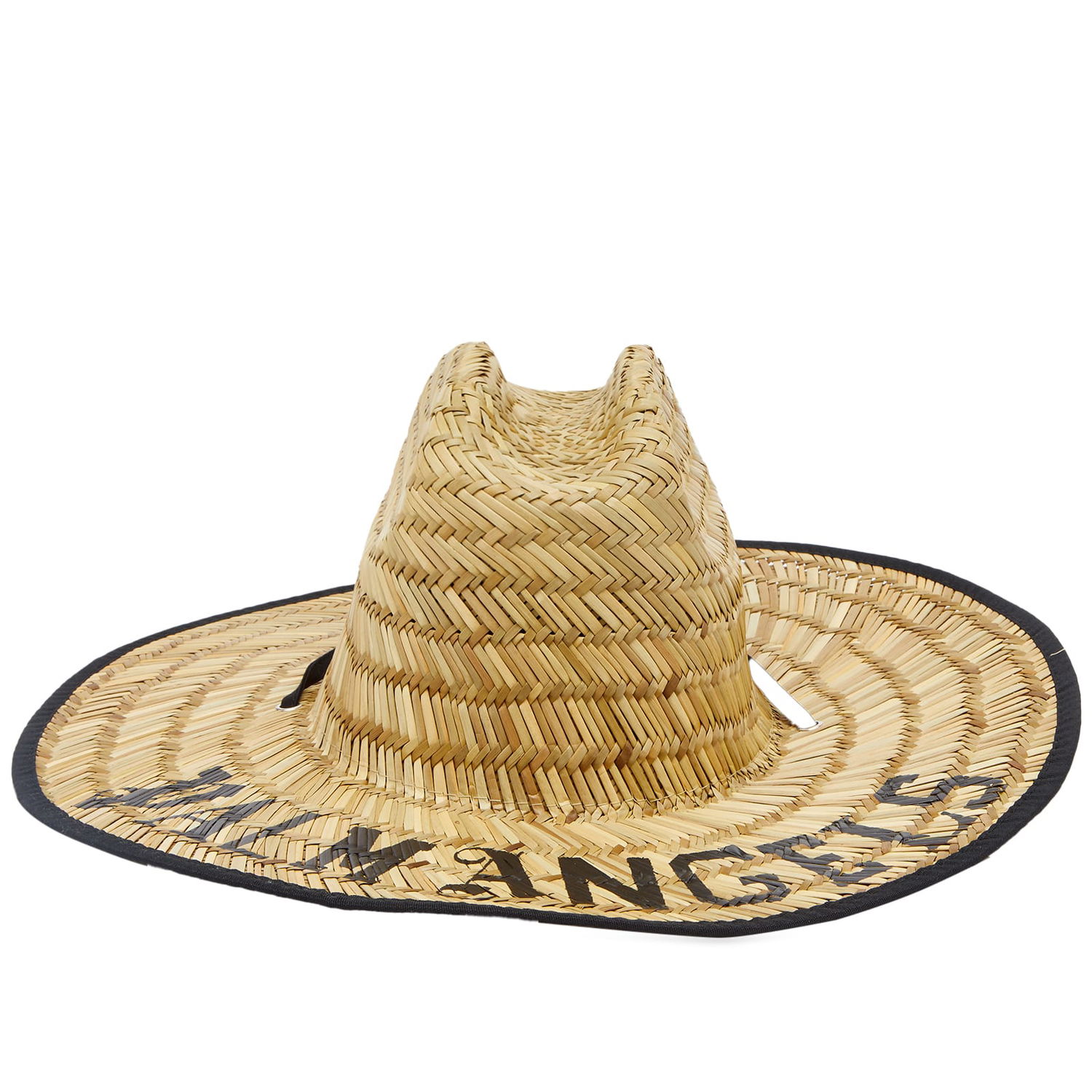 Шапка Palm Angels Rafia Logo Bucket Hat Бежово | PWLA028S23MAT0016110, 0
