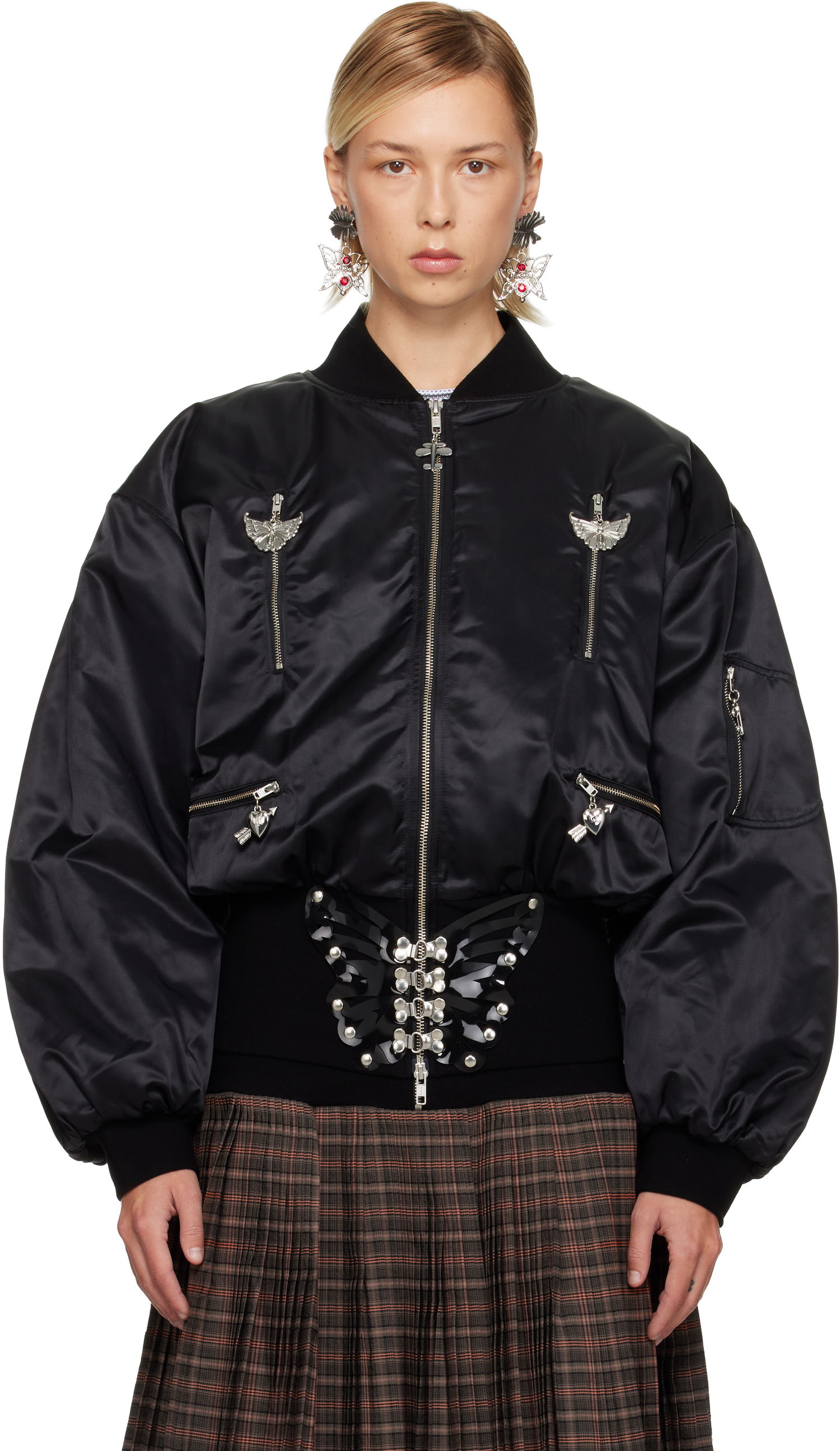 Яке бомбър Chopova Lowena Chopova Lowena Glide Bomber Jacket Черно | 5325, 0