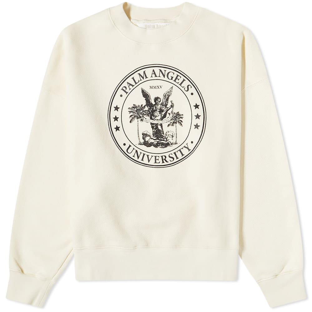 Суитчър Palm Angels College Logo Classic Crew Neck Sweat Бежово | PWBA017S23FLE0060410, 0