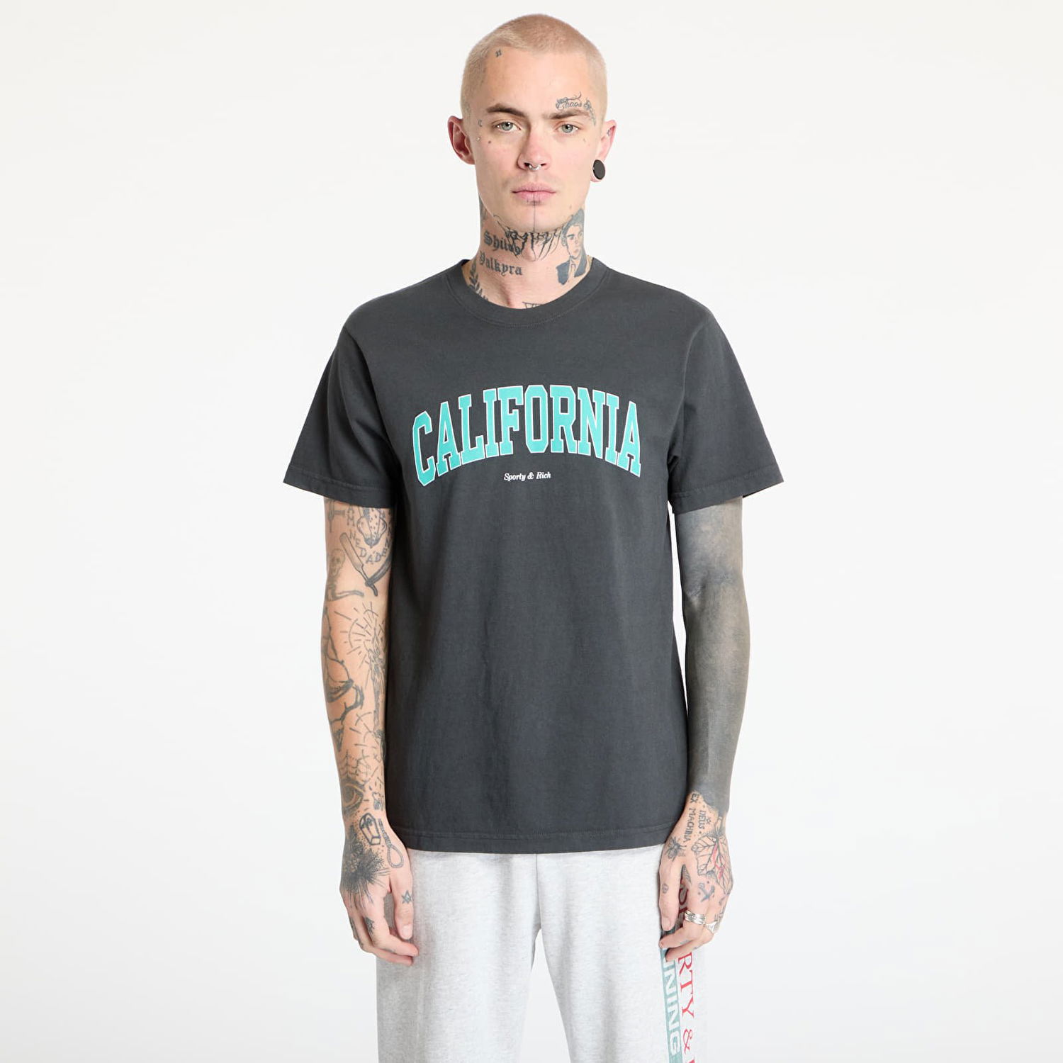 Тениска Sporty & Rich Sporty & Rich California T-Shirt Черно | TO043514501BA02, 0