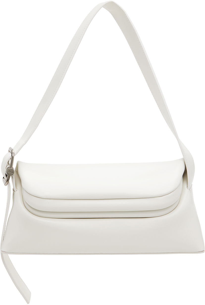 Чанта през рамо OSOI White Leather Shoulder Bag Бяло | 24SB010-16-01