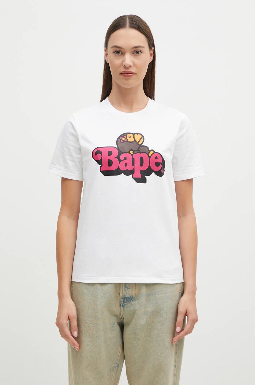 Тениска BAPE Lisa On T-Shirt Бяло | 2K80210115, 0