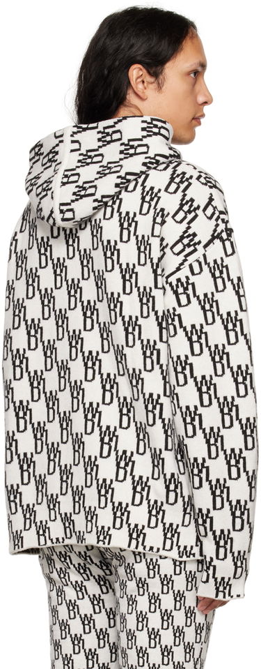 Пуловер We11done We11done Graphic Print Hoodie Бяло | WD-KT3-22-628-U-IV, 2