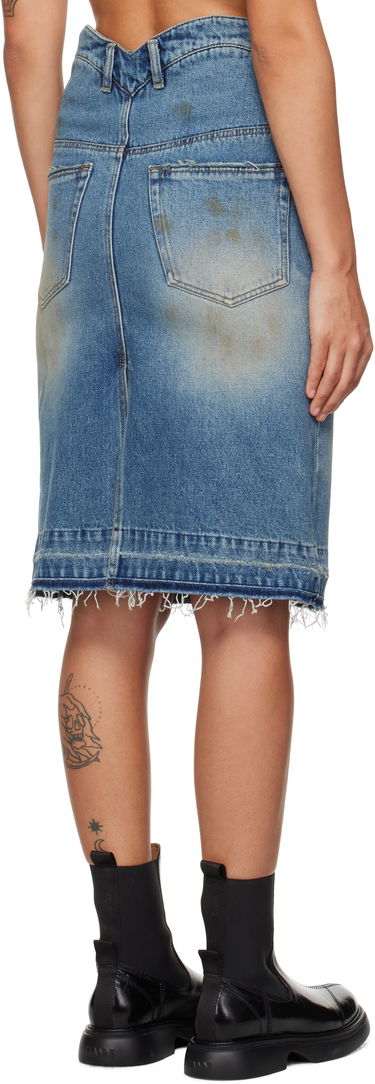 Пола We11done We11done Heart Denim Midi Skirt Синьо | WD-DS3-24-333-W-BL, 2