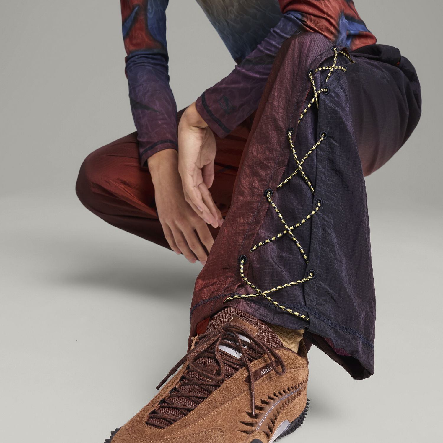 Спортни панталони Puma ARIES Collaboration Loose Fit Track Pants Червено | 629573_52, 1