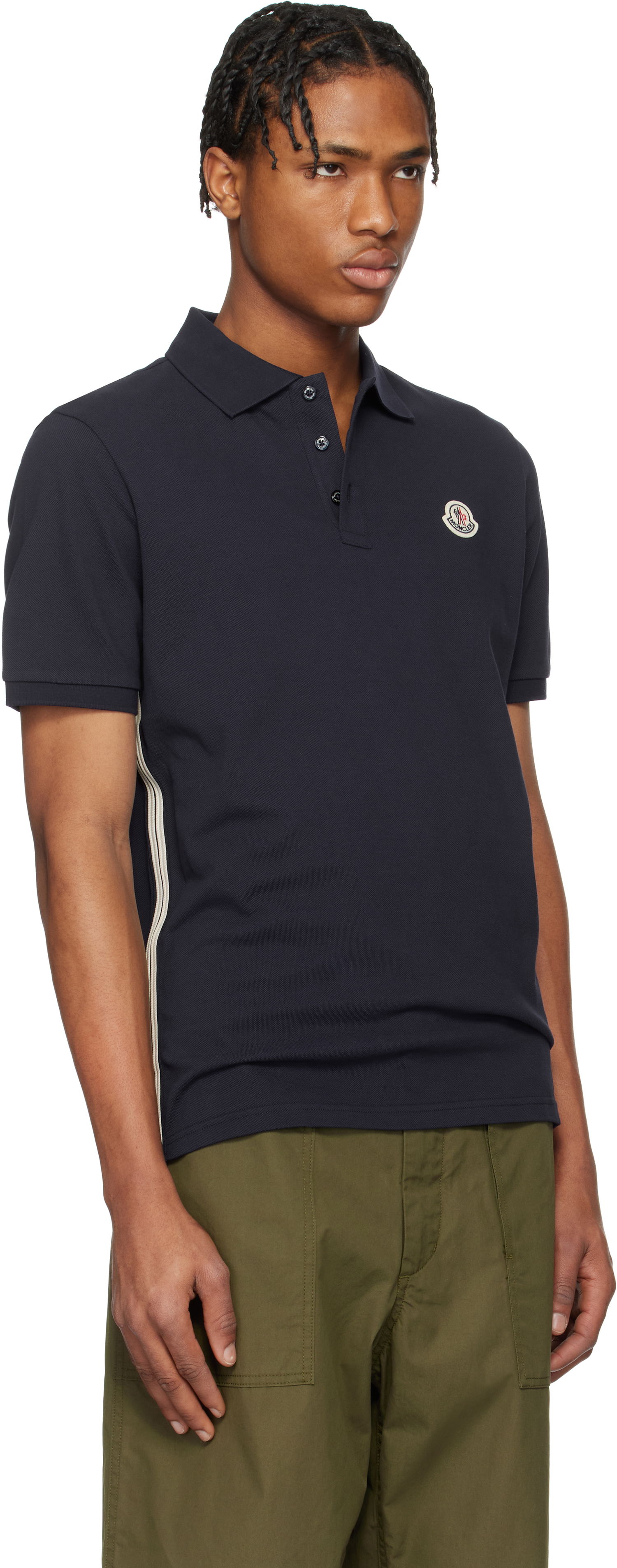 Поло тениска Moncler Moncler Archivio Short Sleeve Polo Тъмно синьо | K10918A0002689A16, 1