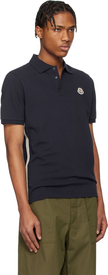 Поло тениска Moncler Moncler Archivio Short Sleeve Polo Тъмно синьо | K10918A0002689A16, 1