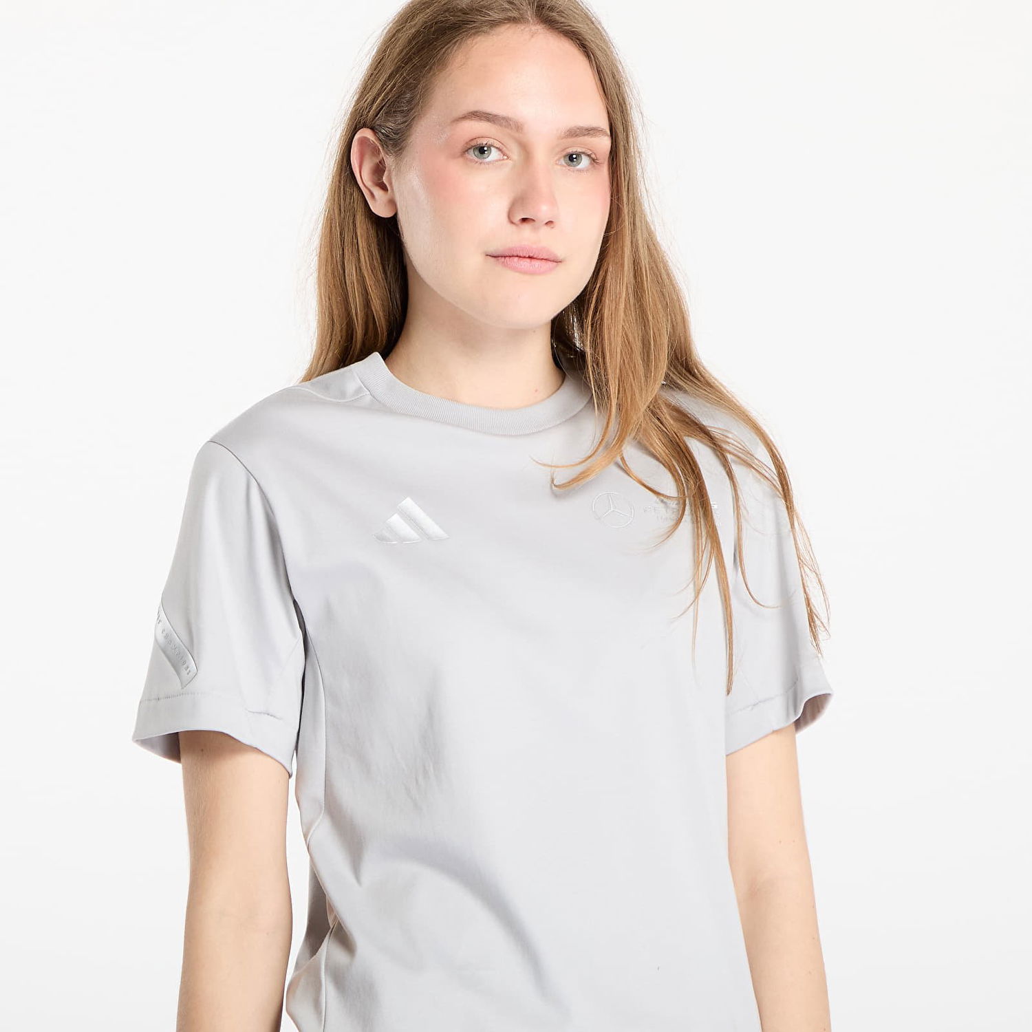 Тениска adidas Performance adidas x Mercedes AMG Silver Tee Сиво | JW3482, 1
