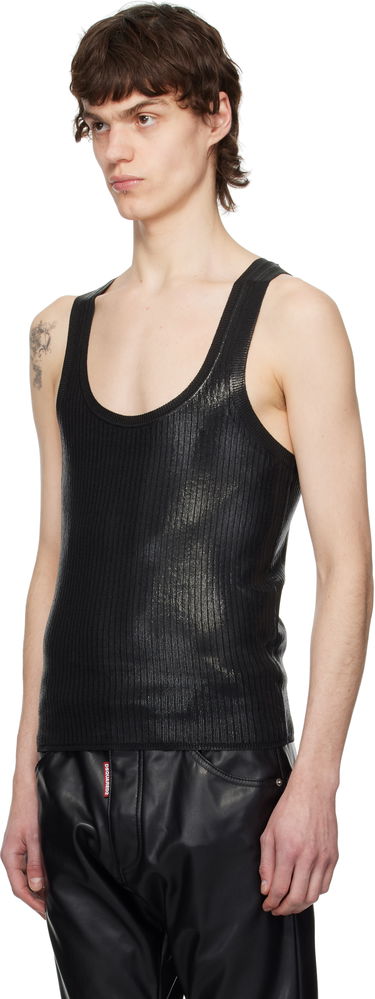 Потник DSQUARED2 Dsquared2 Coated Ribbed Knit Tank Top Черно | S71HA1339-D13114-900, 3