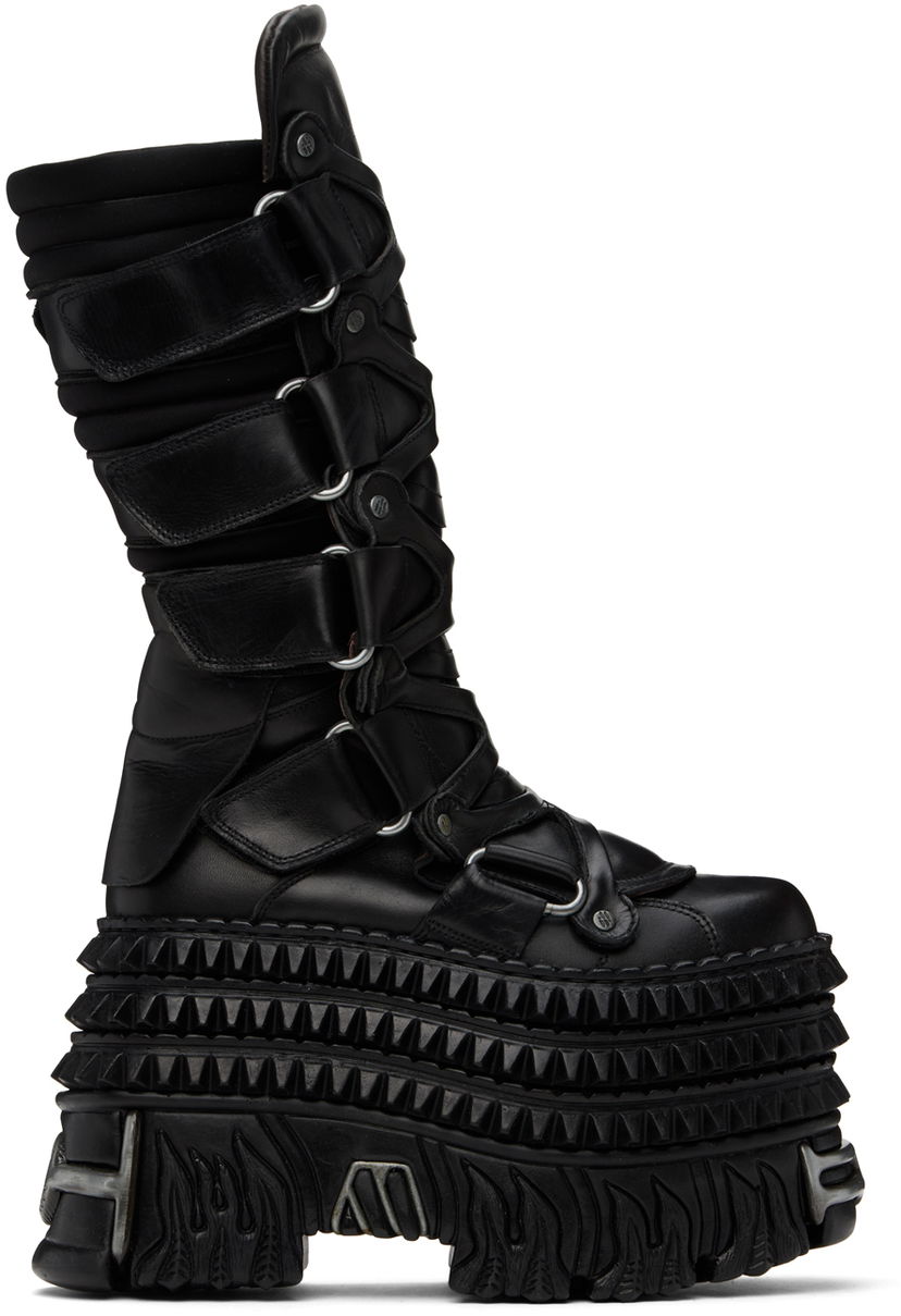 Кецове и обувки VETEMENTS VETEMENTS New Rock Edition Tower Boots Черно | UA65BO120B