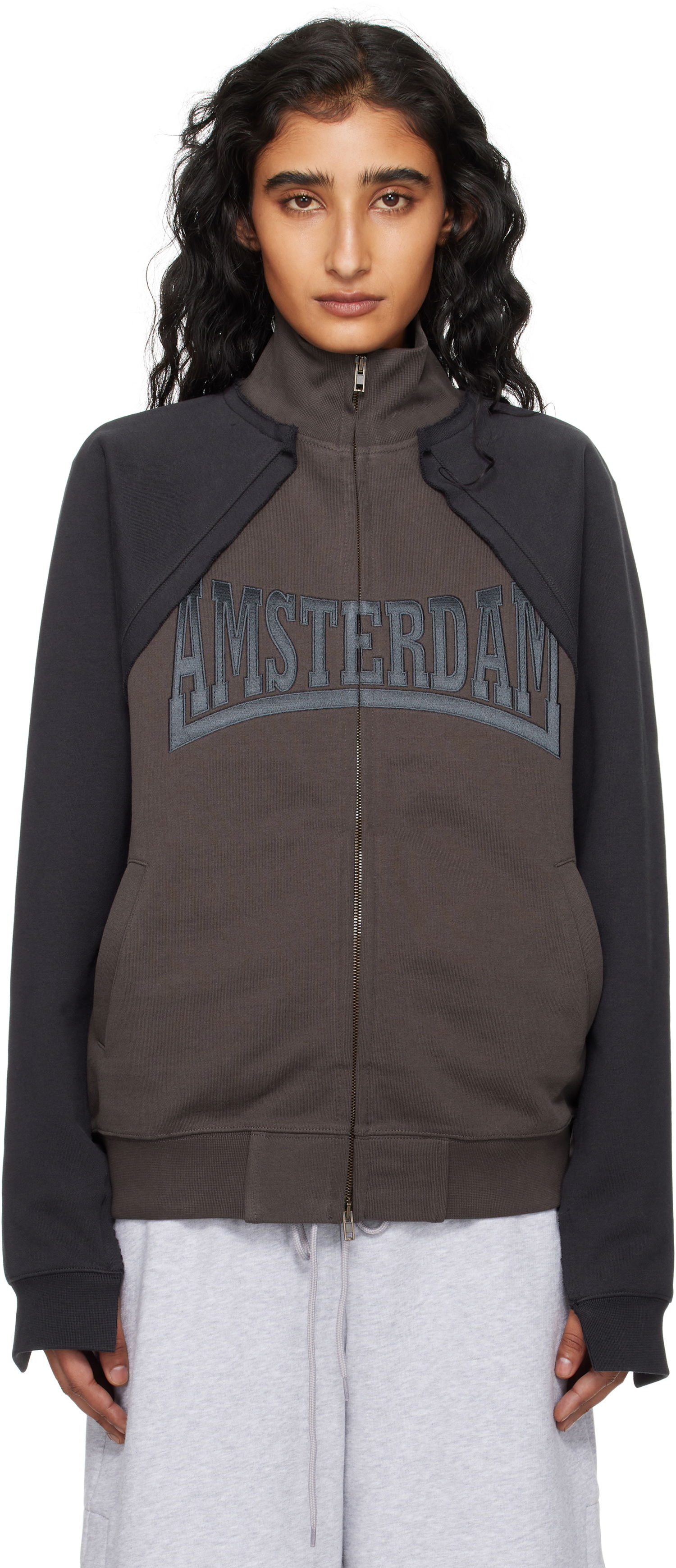 Яке VETEMENTS VETEMENTS Patched Zip-Up Jacket Кафяво | UH76ZU760CB, 0