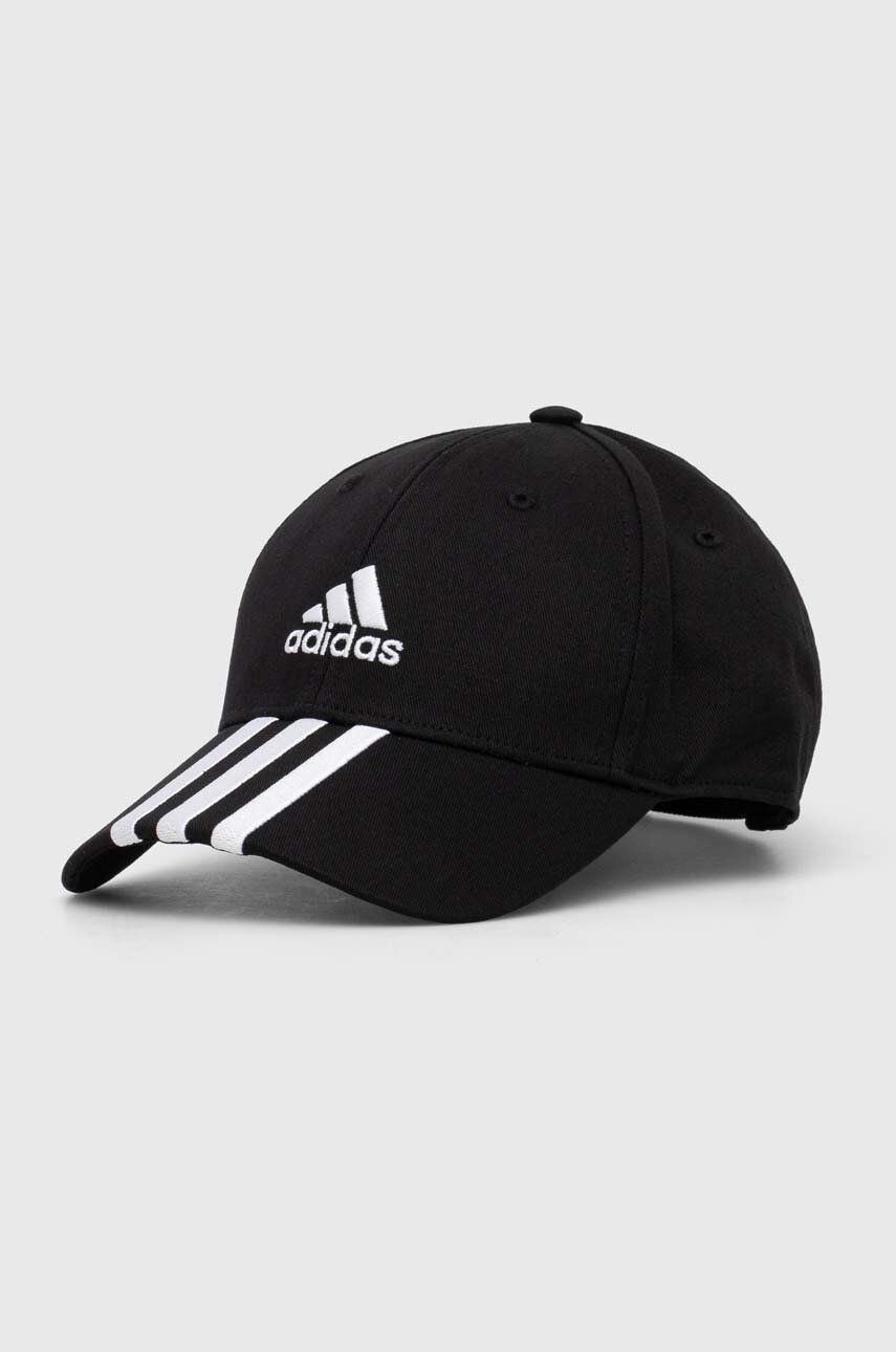 Шапка с козирка adidas Performance 3-Stripes Cotton Twill Baseball Cap Черно | IB3242, 0