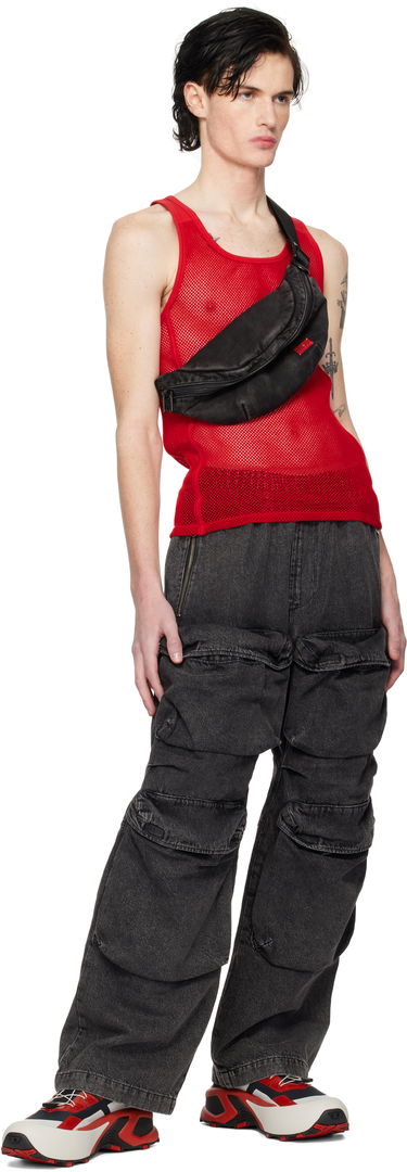 Чанта за кръста Diesel Black Denim Belt Bag Черно | X10089-P5237-T8013, 3