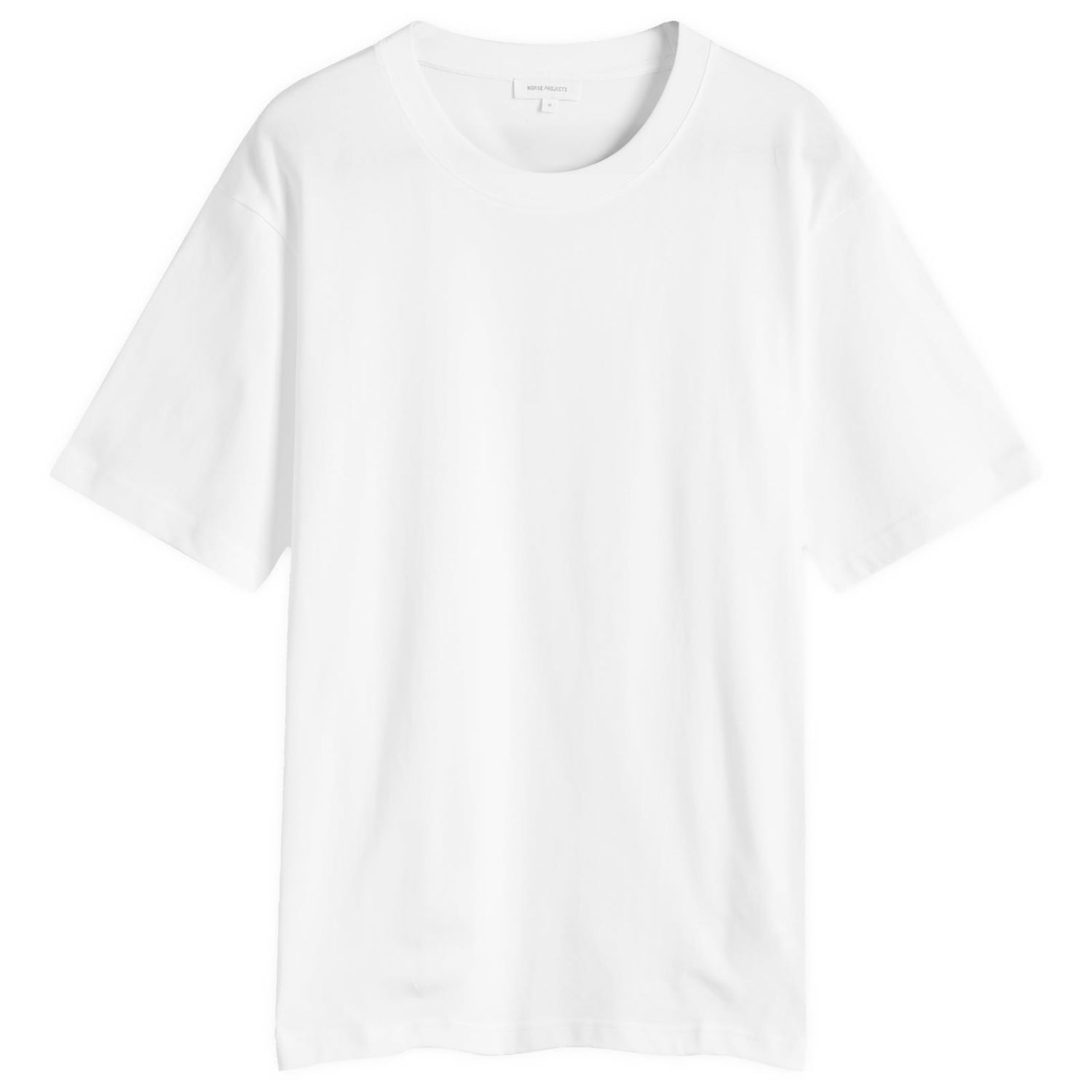 Тениска NORSE PROJECTS Standard T-Shirt White - Large Бяло | N01-0670-0001, 0