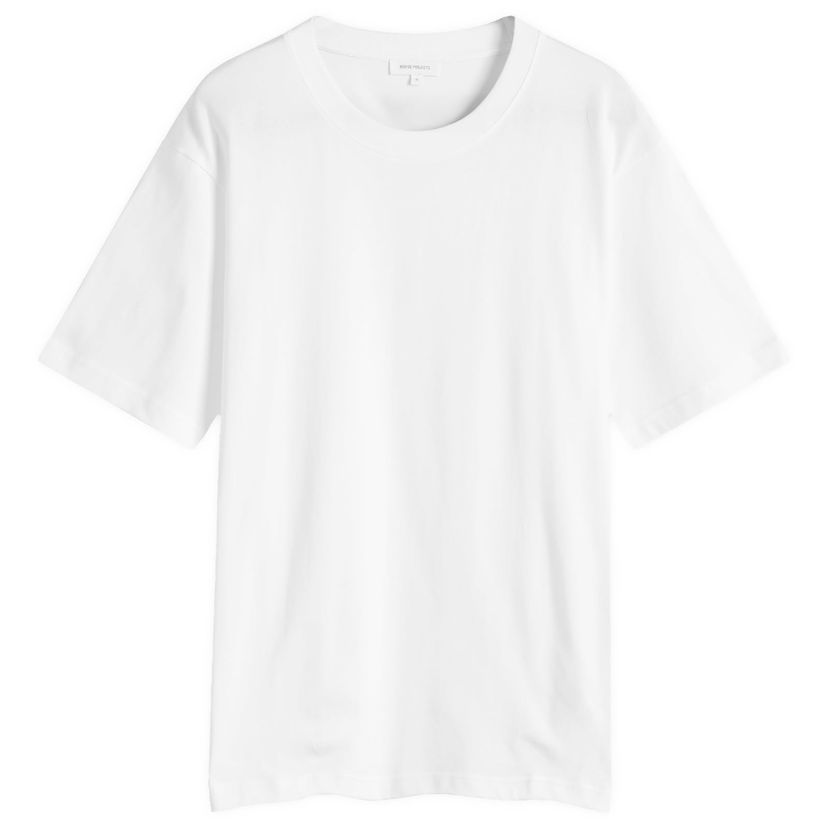 Тениска NORSE PROJECTS Standard T-Shirt White - Large Бяло | N01-0670-0001