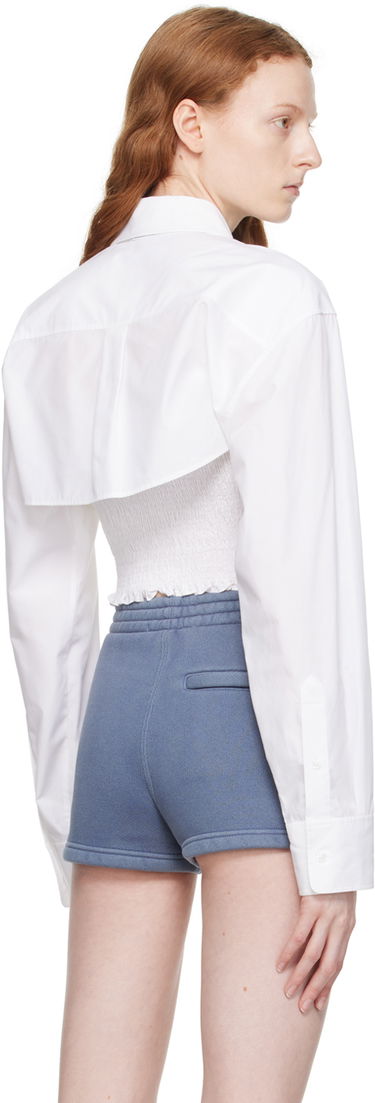 Риза Alexander Wang Layered Cropped Shirt Бяло | 4WC3231407, 2