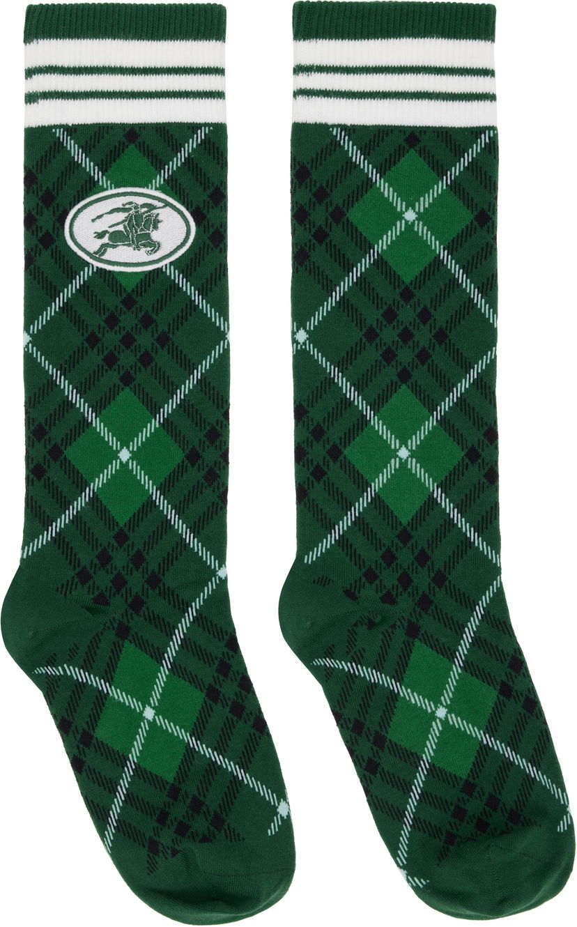 Чорапи Burberry Burberry Argyle Check Stretch Socks Зелено | 8113536
