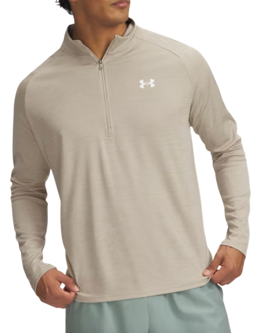Суитчър Under Armour Under Armour Tech Textured 1/2 Zip Sweatshirt Бежово | 1382797-299, 0