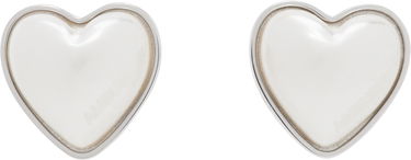 Обеци Ambush AMBUSH Faux Pearl Heart Stud Earrings Бяло | 12115240, 0