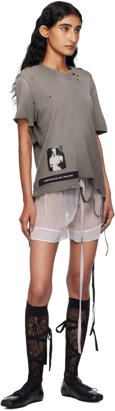 Тениска Ann Demeulemeester Ann Demeulemeester Fanie Standard Fit T-Shirt Сиво | B0013050-FA638-071, 3