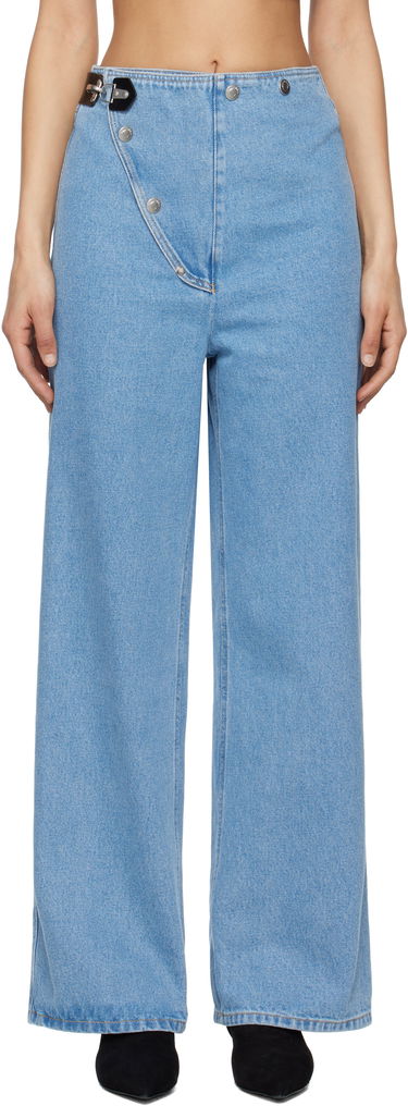 Дънки Nanushka Nanushka Makena Wide Leg Jeans Синьо | NW25RSPA09353, 0