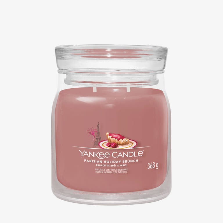 Свещи Yankee Candle Scented Candle Parisian Holiday Brunch Medium Jar 2 Wicks Розово | 42206, 0