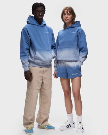 Суитчър Sporty & Rich Serif Logo Embroidered Dip Dye Hoodie in L Синьо | WS066S413SD, 1