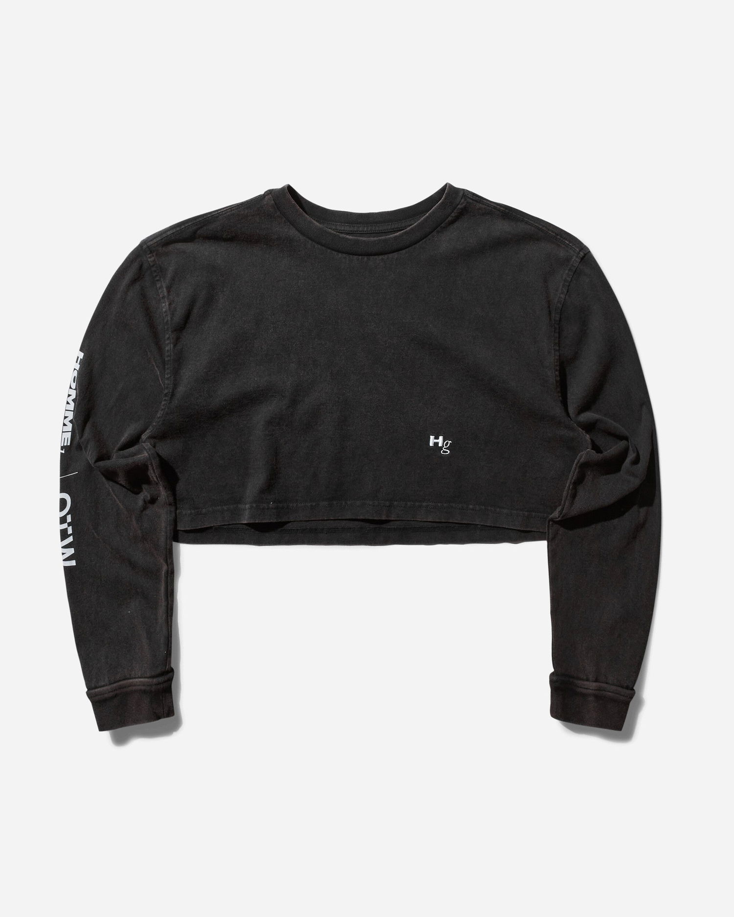 Съкратен топ Vans Crop Longsleeve T-Shirt With Print Черно | VN000K8KEMQ1, 1