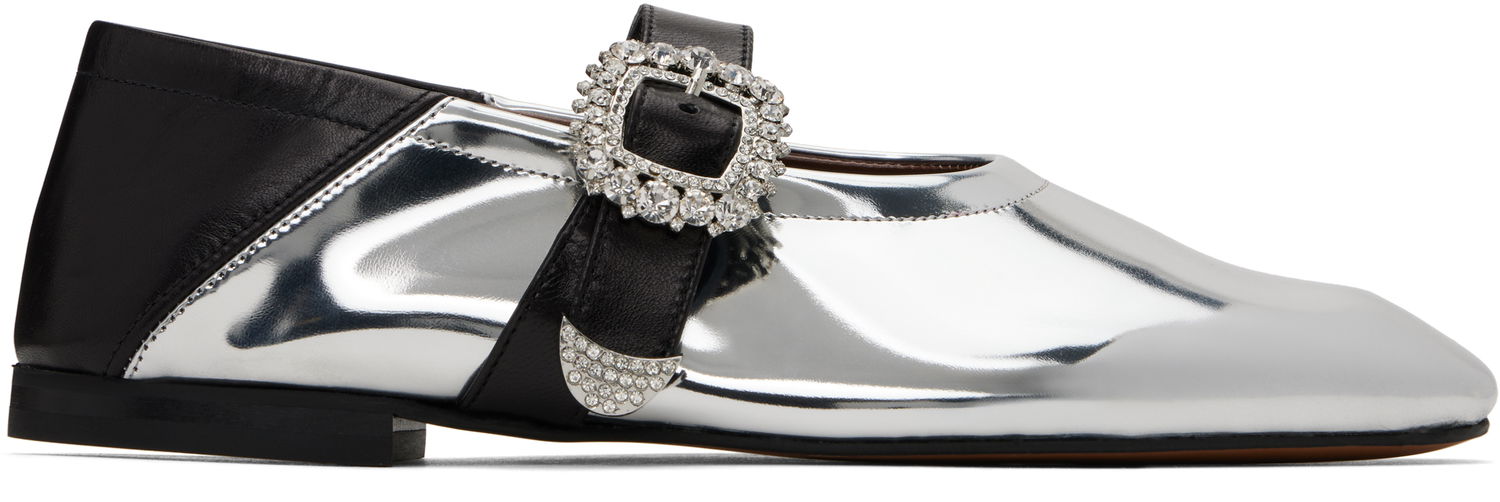 Pокля Wales Bonner Wales Bonner Glide Ballerina Flats Металик | WBW43010B, 0