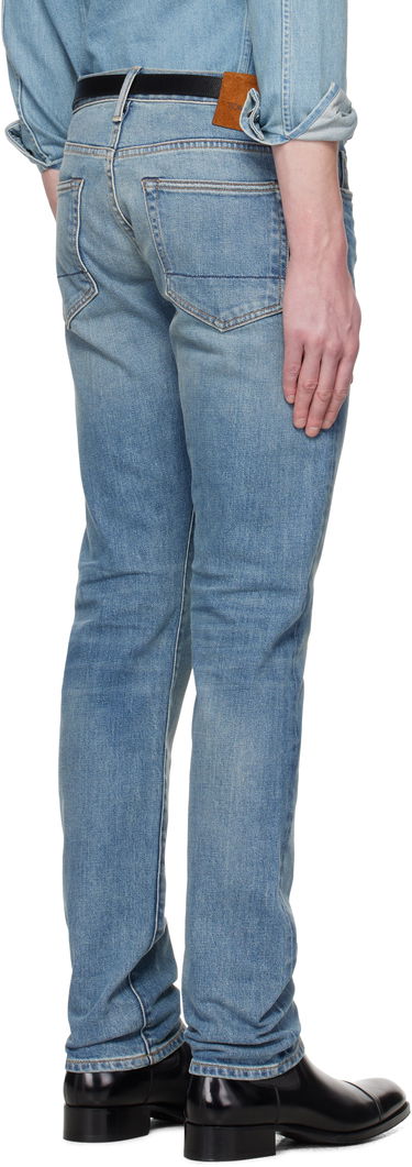 Дънки Tom Ford TOM FORD Selvedge 'Rip And Repair' Straight Fit Jeans Синьо | DPH001-DMC060S25, 2