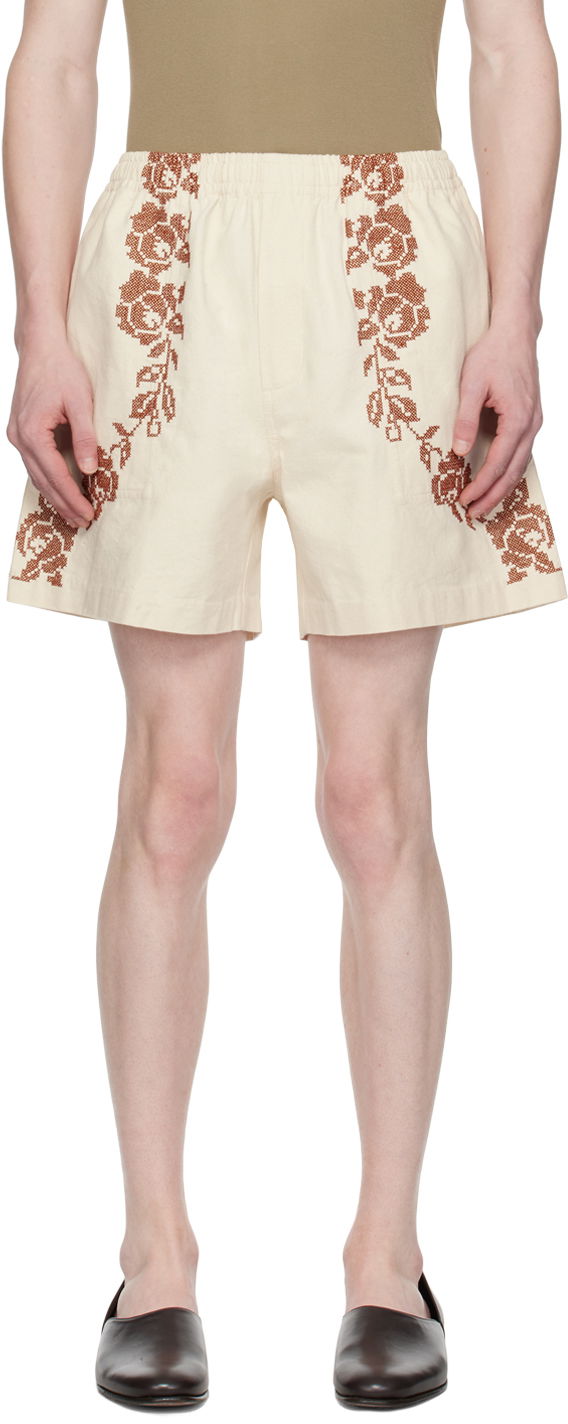 Rose Garland Shorts "Off-White"