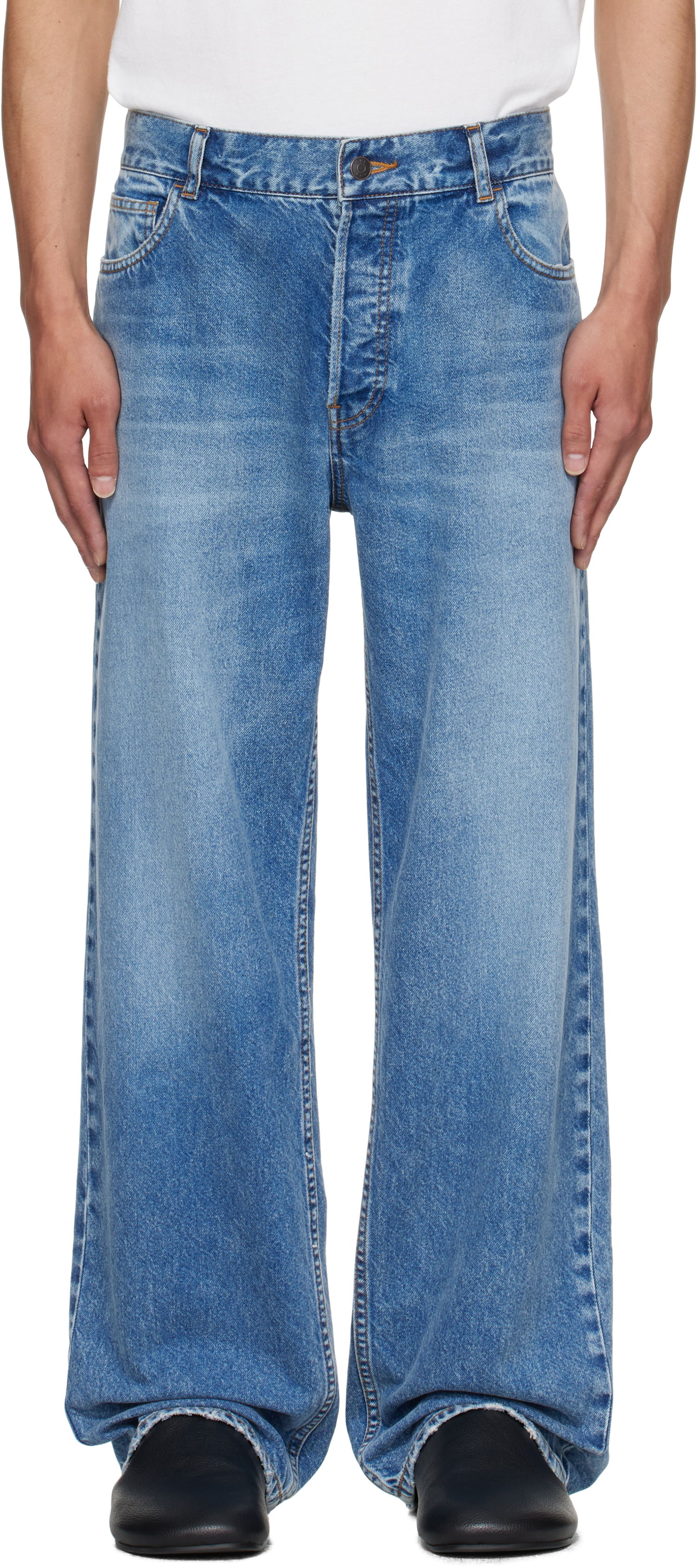 Дънки The Row The Row Ross Wide Leg Jeans Синьо | 554-W3874, 0