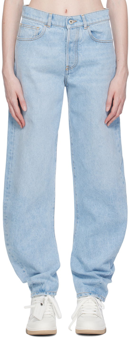 Дънки Off-White Off-White Twist Banana Jeans Синьо | OWYA052S23DEN0014000, 0
