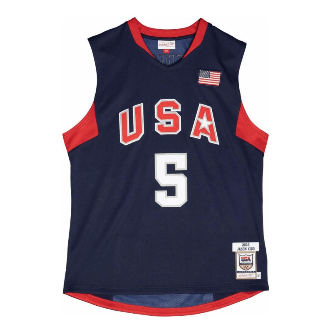 Потник Mitchell & Ness Mitchell & Ness USA Basketball #5 Jersey Тъмно синьо | AJY44384-USA08JKINAVY, 0
