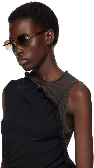 Слънчеви очила Bottega Veneta Bottega Veneta Rimless Sunglasses Кафяво | BV1379S-003, 3