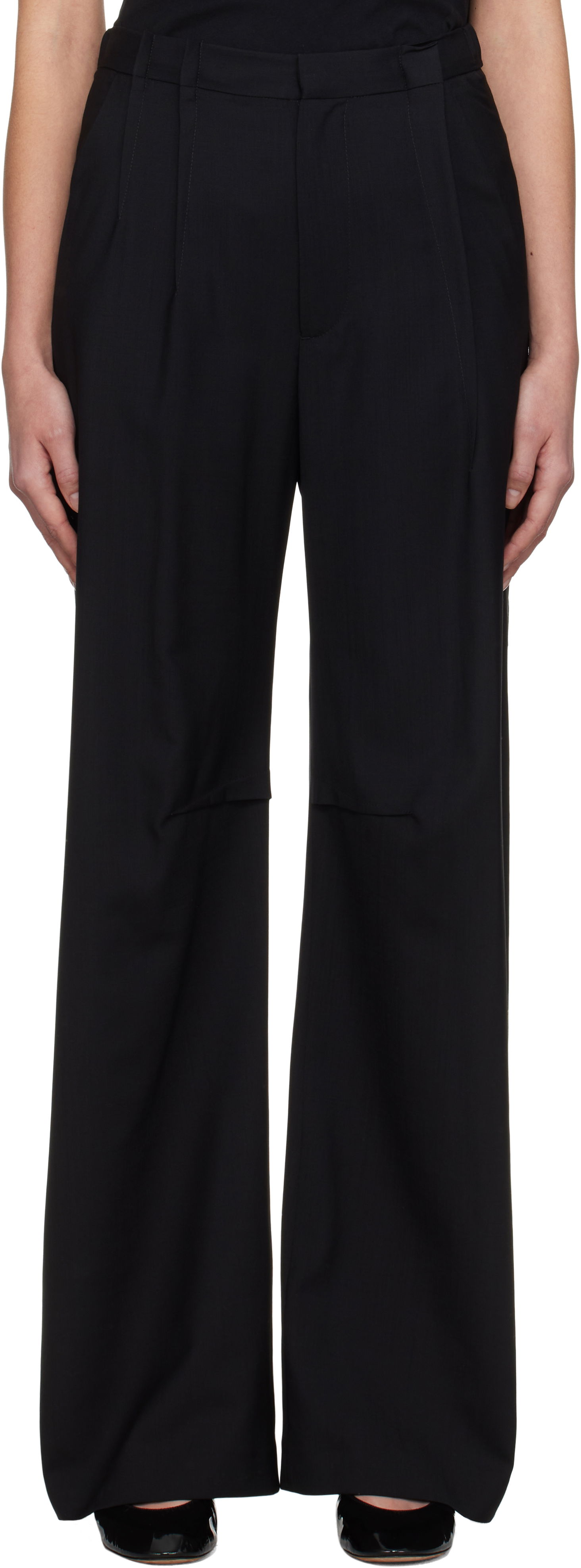 Панталони Maison Margiela MM6 Maison Margiela Tailoring Wool Trousers Черно | S52KA0517 M35080, 0