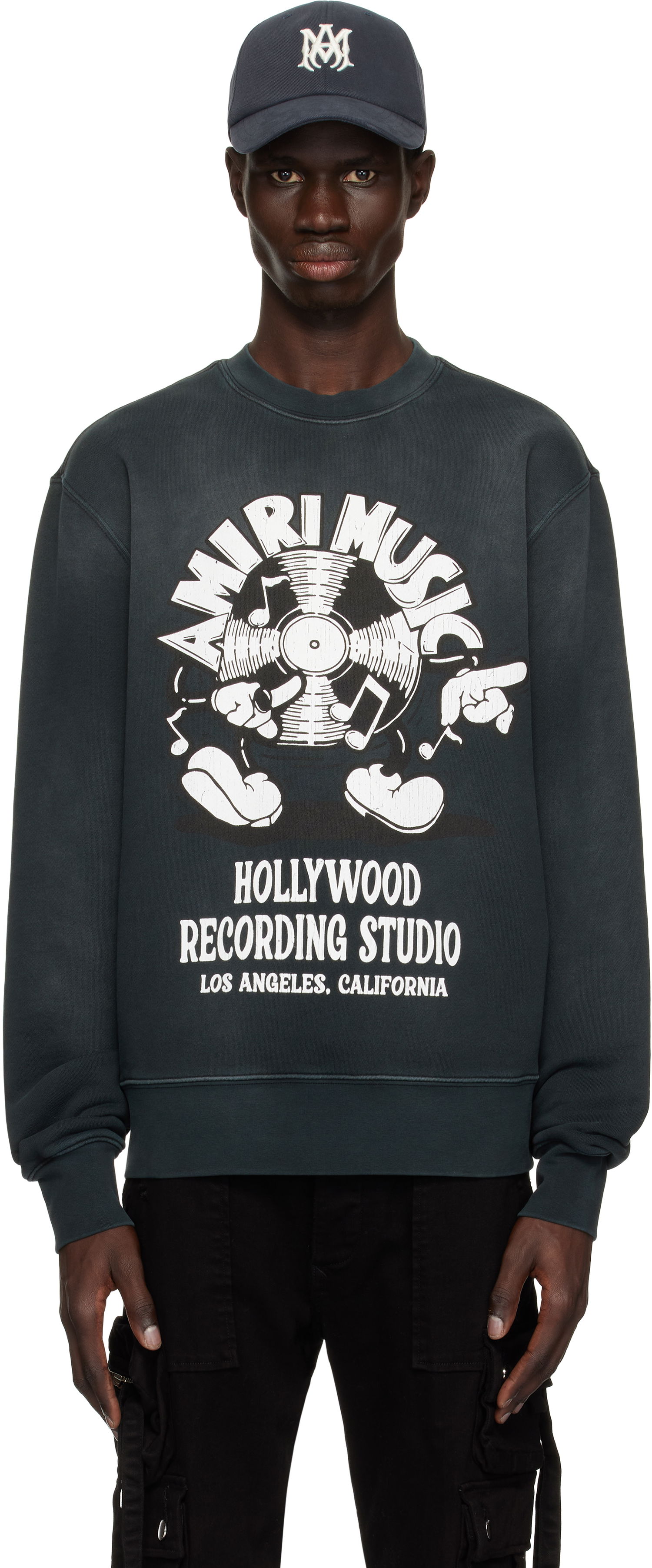 Суитчър AMIRI Amiri Music Record Sweatshirt Сиво | AMJYCW1062, 0