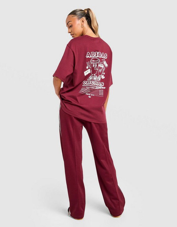 Тениска adidas Originals Coffee Club Graphic T-Shirt Бургунди | KV1588, 1