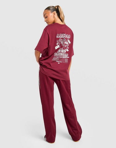 Тениска adidas Originals Coffee Club Graphic T-Shirt Бургунди | KV1588, 1