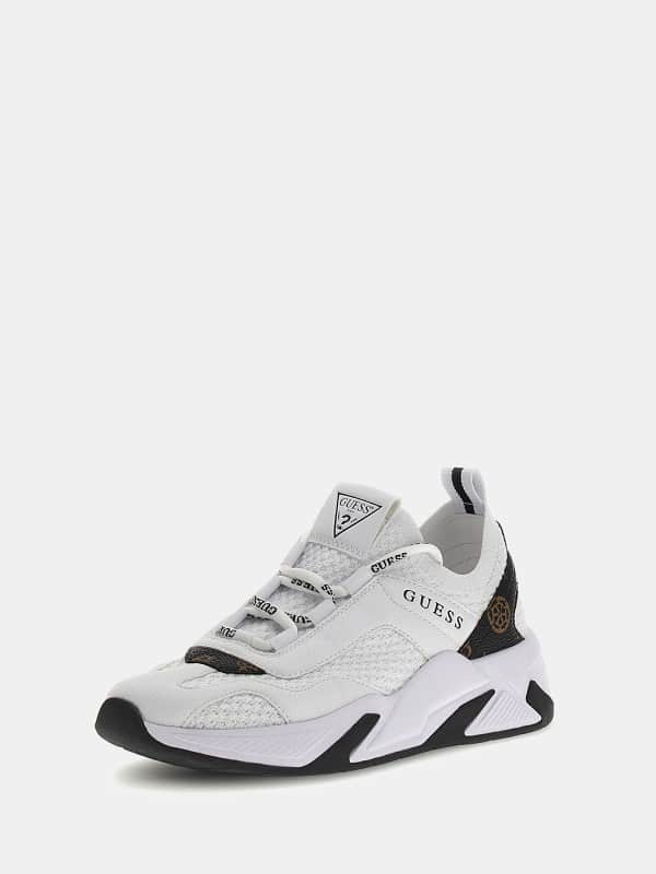 Кецове и обувки GUESS Geniver 4G Peony Logo Running Shoes Бяло | FLPGE2FAL12, 0