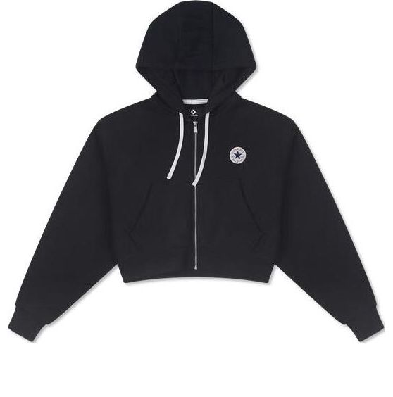 Суитчър Converse Retro Chuck Cropped Hoodie Черно | 10026150-A01, 0